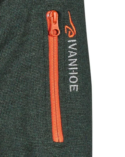 HADAR HALF ZIP WINDBREAKER, 100% EXTRA FINE MERINOULL — RIFLE GREEN