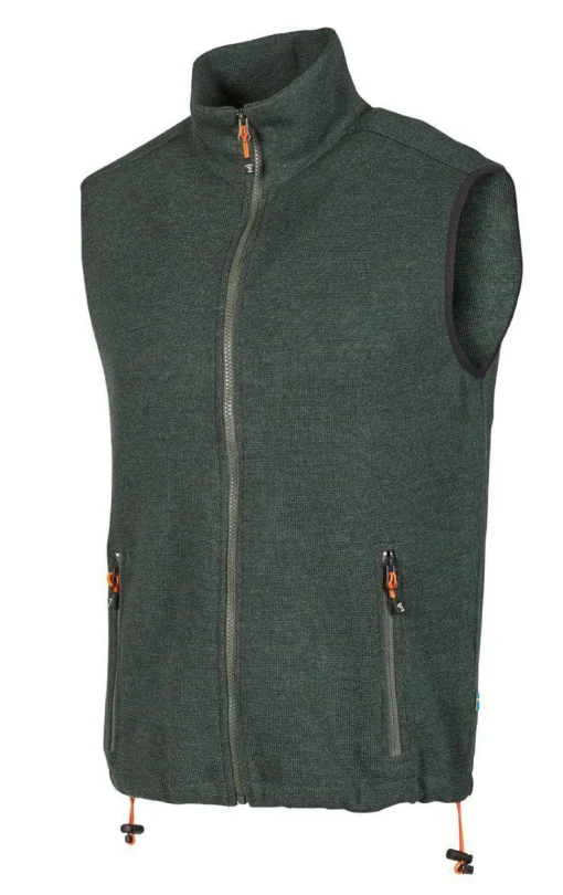 HADAR VEST, 100% EXTRA FINE MERINOULL — RIFLE GREEN