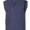 HADAR VEST, 100% EXTRA FINE MERINOULL — STEELBLUE