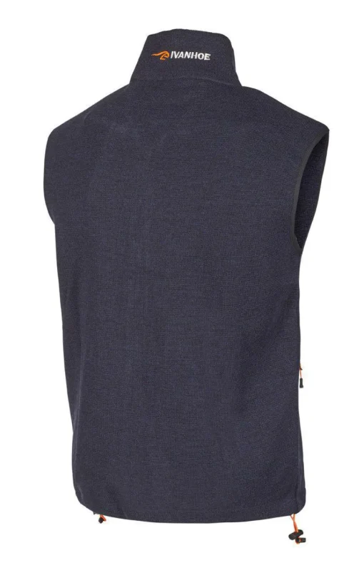 HADAR VEST, 100% EXTRA FINE MERINOULL — NAVY