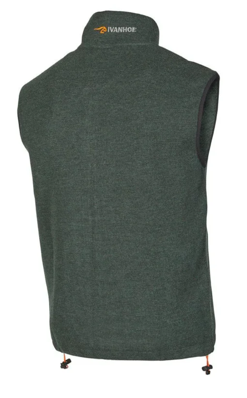 HADAR VEST, 100% EXTRA FINE MERINOULL — RIFLE GREEN
