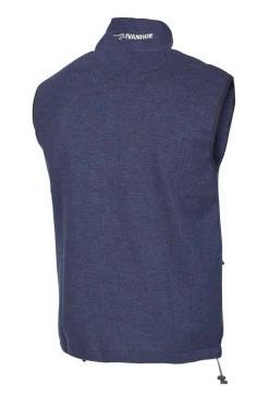 HADAR VEST, 100% EXTRA FINE MERINOULL — STEELBLUE