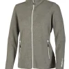HEDDA FULL ZIP, 100% EXTRA FINE MERINOULL — LICHEN GREEN