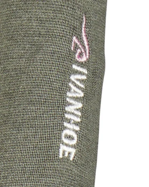 HEDDA FULL ZIP, 100% EXTRA FINE MERINOULL — LICHEN GREEN