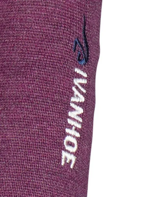 HEDDA FULL ZIP, 100% EXTRA FINE MERINOULL — PURPLE