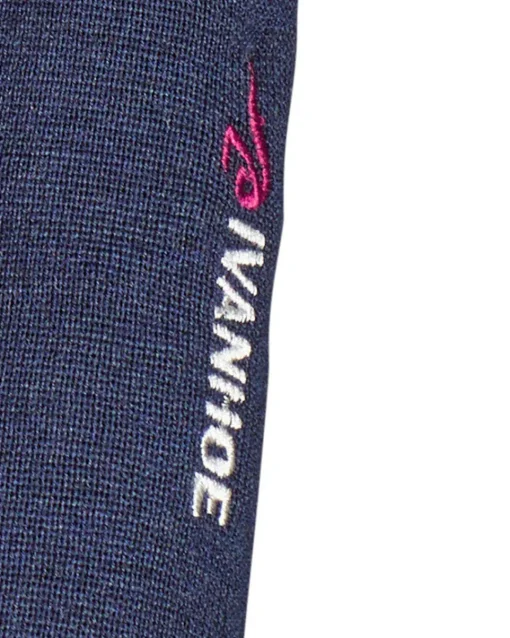 HEDDA FULL ZIP, 100% EXTRA FINE MERINOULL — STEELBLUE
