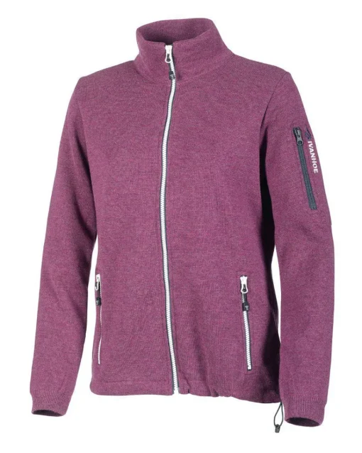 HEDDA WINDBREAKER, 100% EXTRA FINE MERINOULL — PURPLE