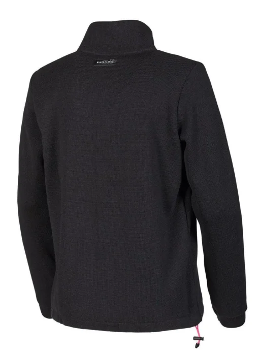 HEDDA WINDBREAKER, 100% EXTRA FINE MERINOULL — BLACK