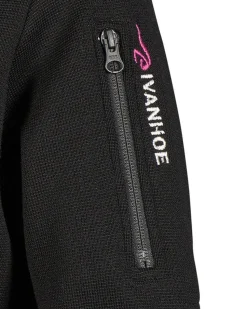 HEDDA WINDBREAKER, 100% EXTRA FINE MERINOULL — BLACK