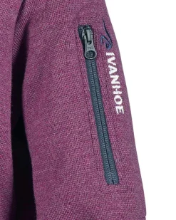 HEDDA WINDBREAKER, 100% EXTRA FINE MERINOULL — PURPLE
