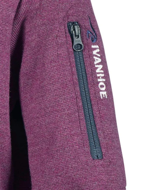 HEDDA WINDBREAKER, 100% EXTRA FINE MERINOULL — PURPLE