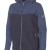 HILMA HOOD, 100% FILTAD ULL — DENIM