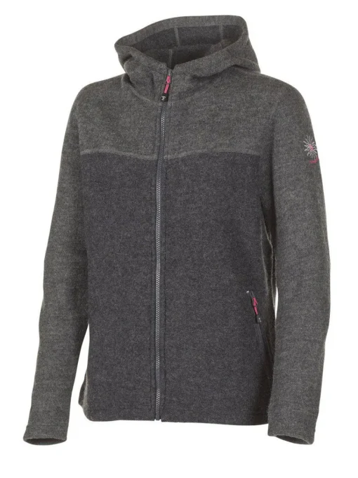 HILMA HOOD, 100% FILTAD ULL — GREY