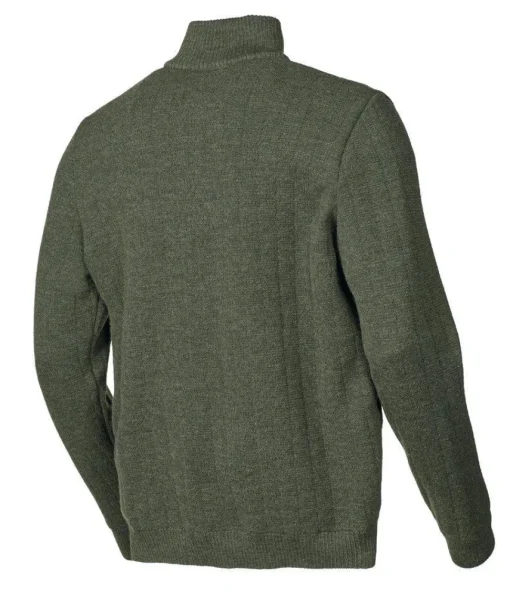 HUGO HALF ZIP, WINDBREAKER, 100% ULL — LODEN GREEN