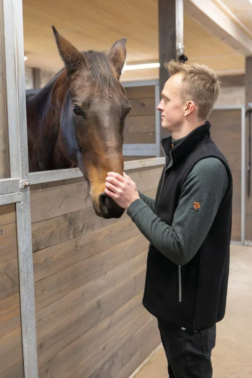 JOJJE HALF ZIP, 100% EXTRA FINE MERINOULL — RIFLE GREEN
