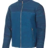 JON FULL ZIP, 100% FILTAD ULL — ELECTRIC BLUE