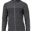 JON FULL ZIP, 100% FILTAD ULL — GREY