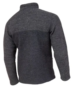 JON FULL ZIP, 100% FILTAD ULL — GREY
