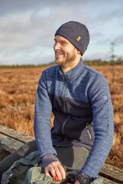 JON FULL ZIP, 100% FILTAD ULL — LODEN GREEN