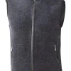 KURRE VEST, 60% FILTAD ULL, 40% LYOCELL — GRAPHITE MARL