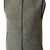 KURRE VEST, 60% FILTAD ULL, 40% LYOCELL — LICHEN GREEN