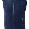 KURRE VEST, 60% FILTAD ULL, 40% LYOCELL — LIGHT NAVY