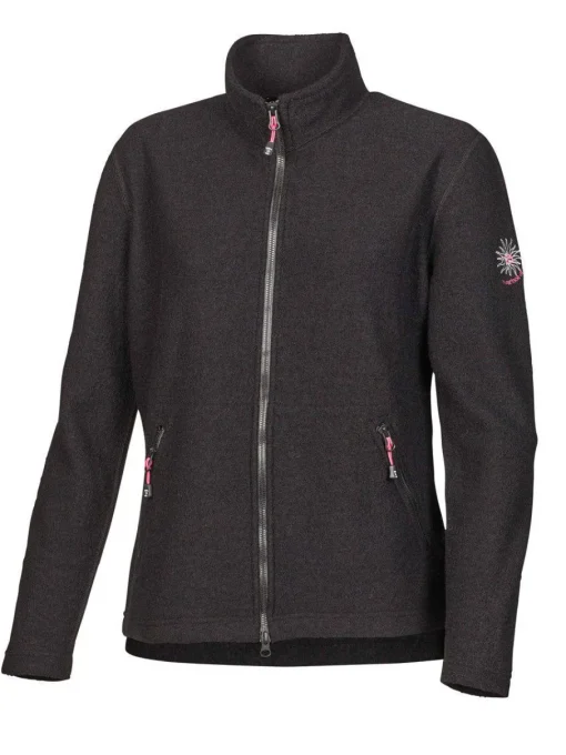LEONA FULL ZIP, 98% ULL — BLACK
