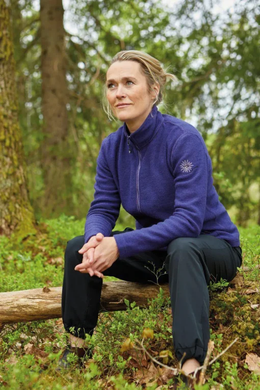 LEONA FULL ZIP, 98% ULL — BLACK