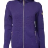 MOREL HOOD FEMALE, 60% FILTAD ULL, 40% LYOCELL — DARK PURPLE