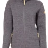 MOREL HOOD FEMALE, 60% FILTAD ULL, 40% LYOCELL — GREY