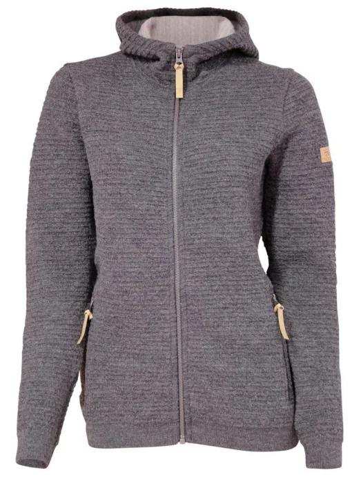 MOREL HOOD FEMALE, 60% FILTAD ULL, 40% LYOCELL — GREY