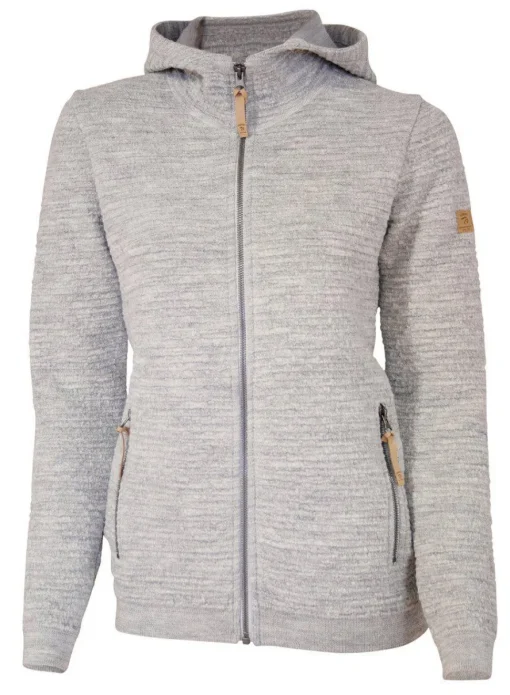 MOREL HOOD FEMALE, 60% FILTAD ULL, 40% LYOCELL — LIGHT SILVER GREY
