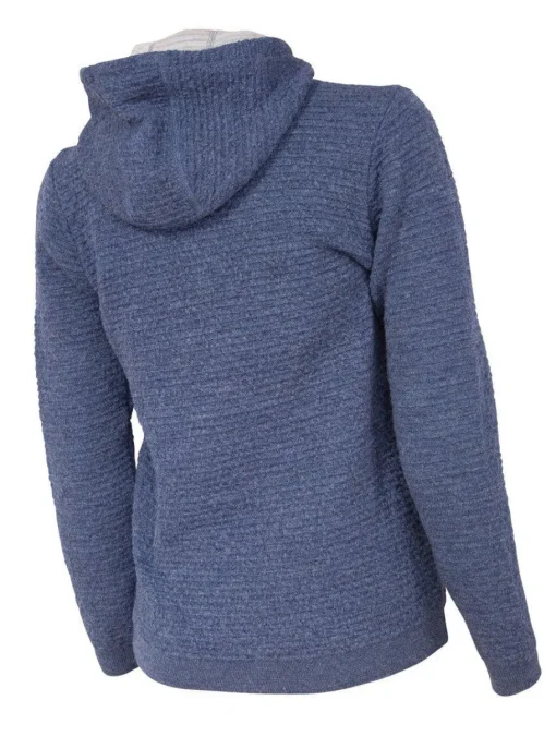 MOREL HOOD FEMALE, 60% FILTAD ULL, 40% LYOCELL — DENIM