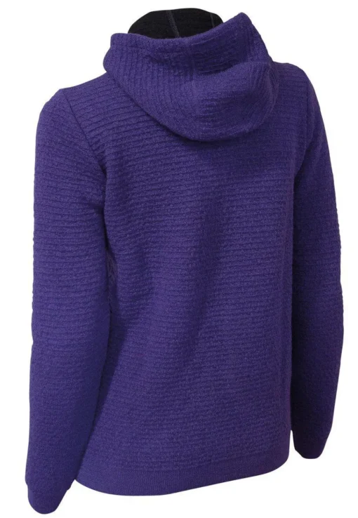 MOREL HOOD FEMALE, 60% FILTAD ULL, 40% LYOCELL — DARK PURPLE