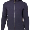 MOREL HOOD MALE, 60% FILTAD ULL, 38% LYOCELL — NAVY