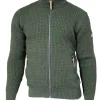 MORITZ FULL ZIP, 100% ULL — LODEN GREEN