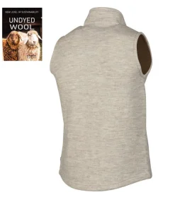 NLS BARLEY VEST, 100% OFÄRGAD ULL — BIRCH