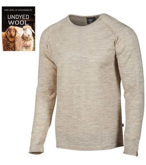 NLS BEECH CREWNECK, 100% OFÄRGAD ULL — BIRCH