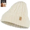 NLS CABLE HAT, 100% OFÄRGAD ULL — NATURAL WHITE