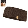 NLS CABLE HEADBAND, 100% OFÄRGAD ULL — COFFEE BEAN