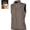 NLS COCO VEST, 100% OFÄRGAD ULL — NUTMEG
