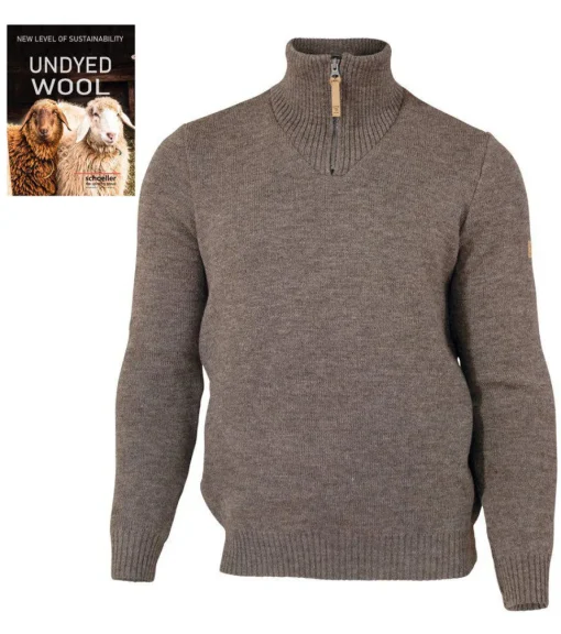 NLS ELM, 100% OFÄRGAD ULL — NUTMEG