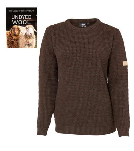 NLS PETAL FEMALE, 100% OFÄRGAD ULL — COFFEE BEAN