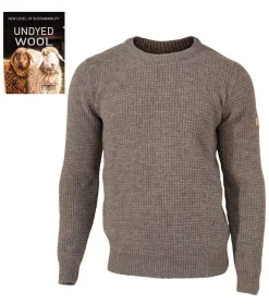 NLS PETAL MALE, 100% OFÄRGAD ULL — NUTMEG