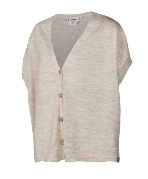 NLS POPPY PONCHO, 100% OFÄRGAD ULL — BIRCH
