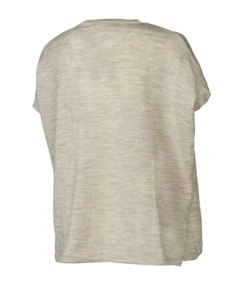 NLS POPPY PONCHO, 100% OFÄRGAD ULL — BIRCH