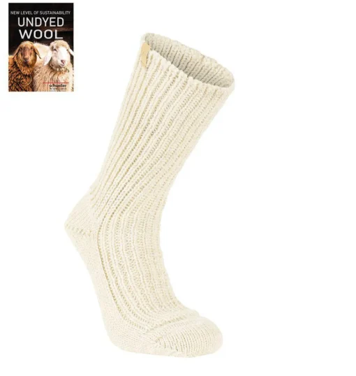 NLS RAG SOCK, 100% OFÄRGAD ULL — NATURMELANGE