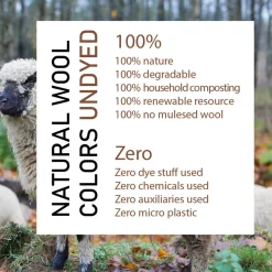 NLS RAG SOCK, 100% OFÄRGAD ULL — COFFEE BEAN