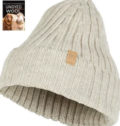 NLS RIB HAT, 100% OFÄRGAD ULL — BIRCH