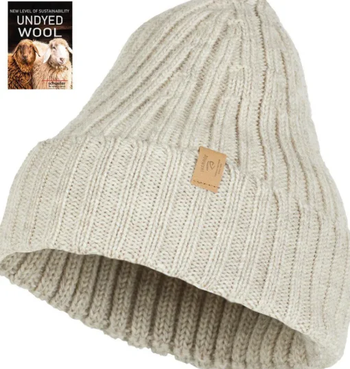 NLS RIB HAT, 100% OFÄRGAD ULL — BIRCH